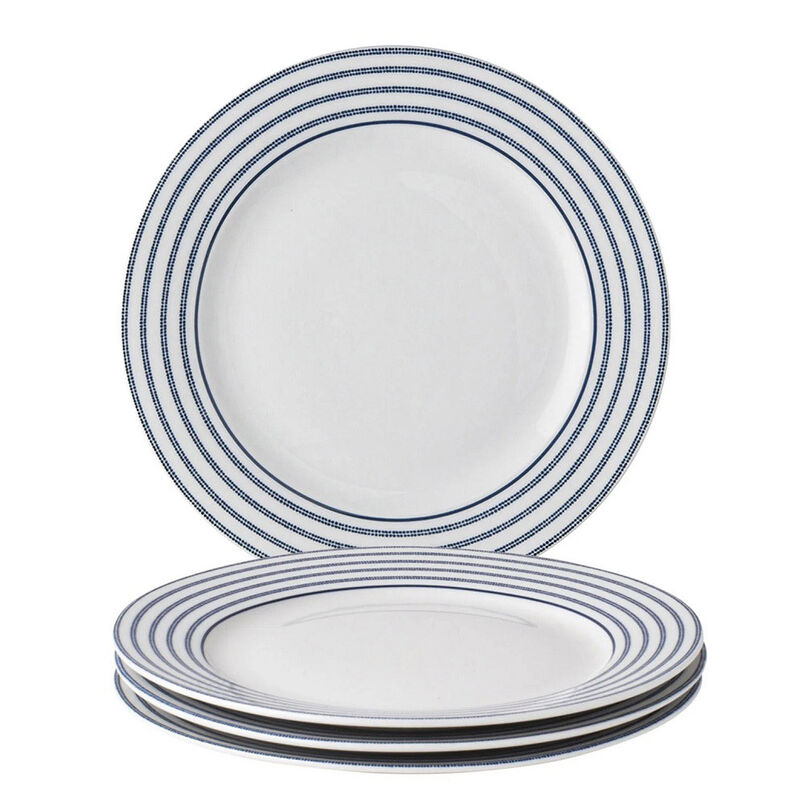 Laura Ashley 4 Candy Stripe 20cm Blueprint Plates image number 0